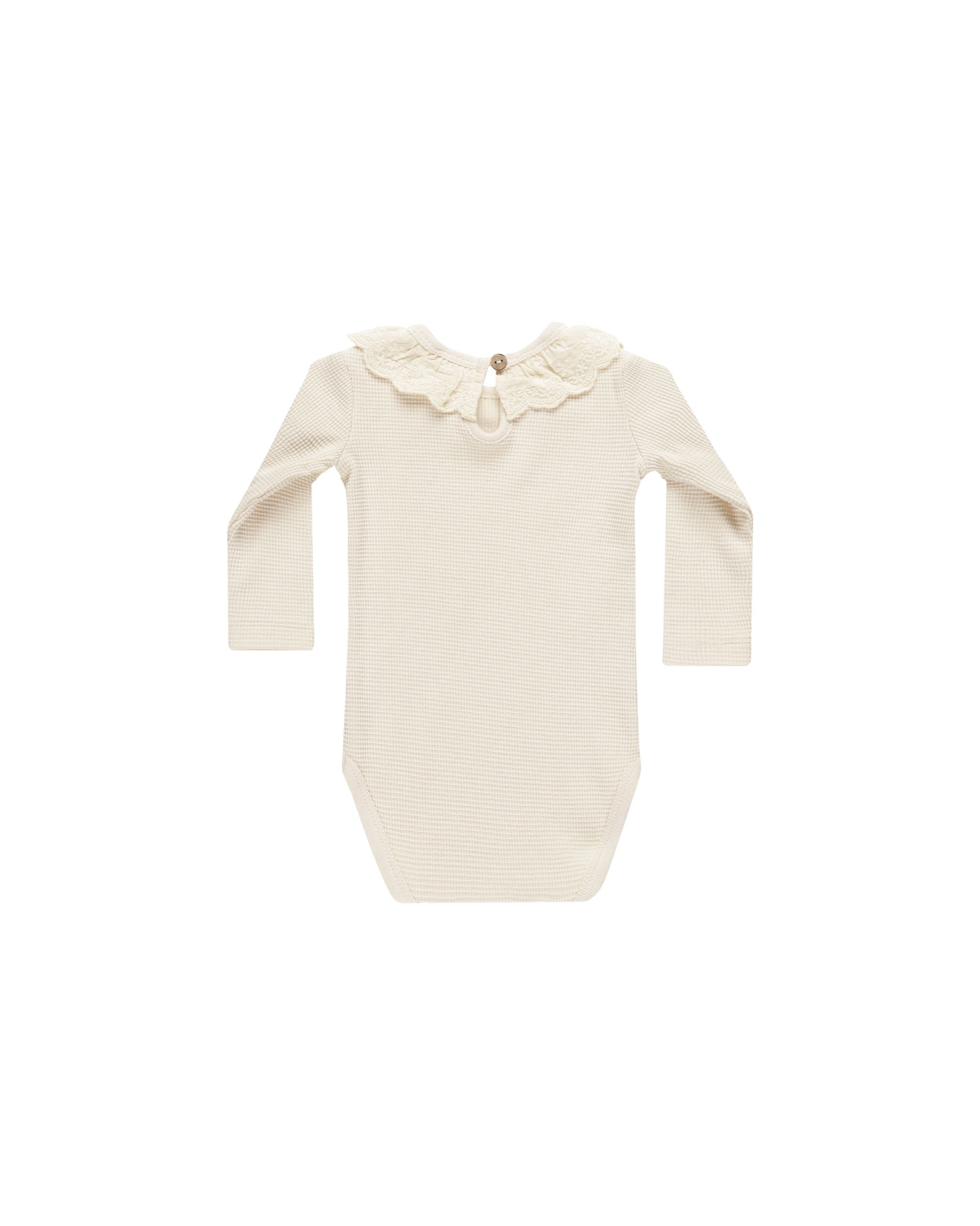 Ruffle Collar Bodysuit - Natural - Twinkle Twinkle Little One