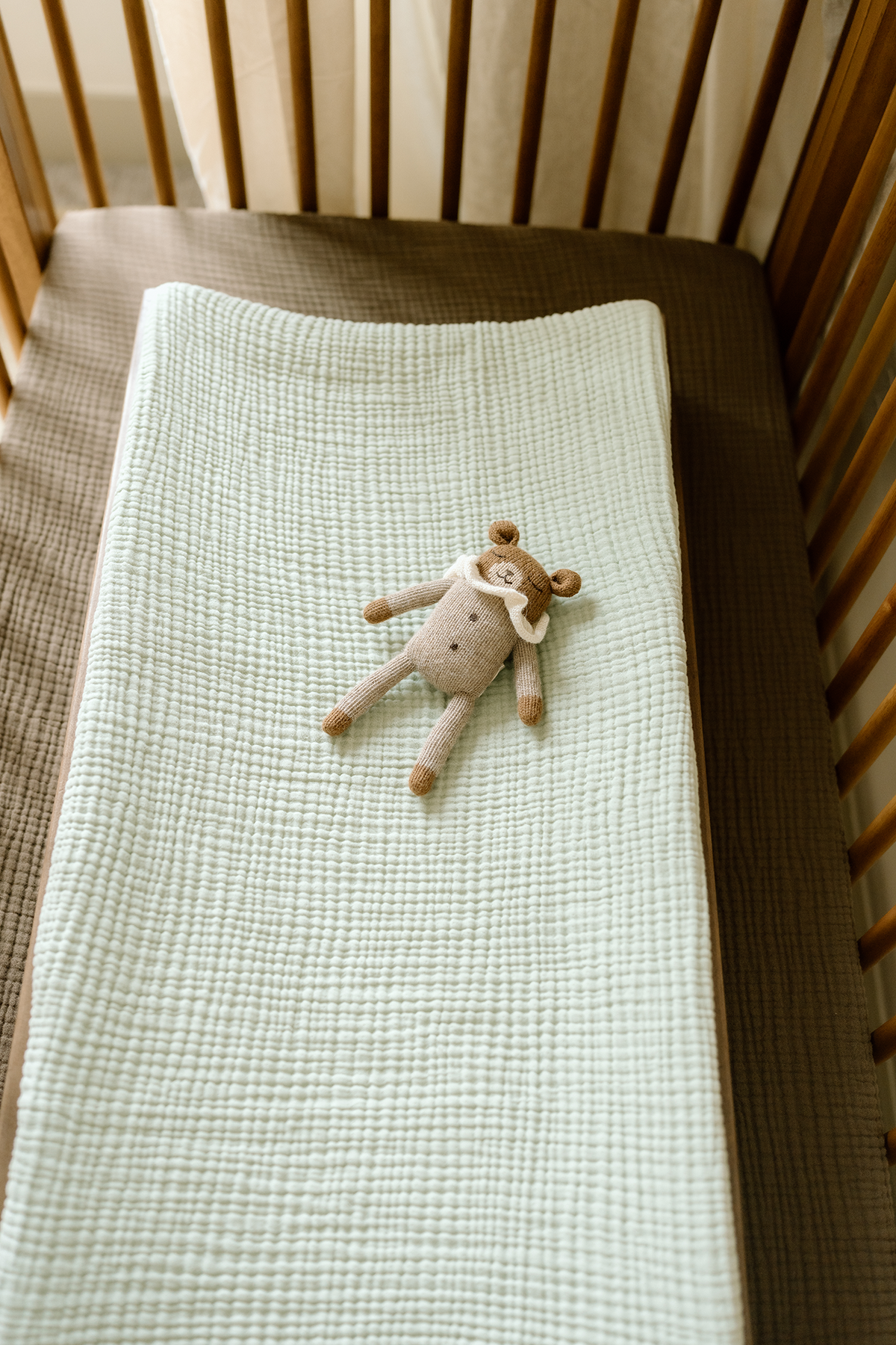 'Sea Moss' Sage Green Changing Pad Cover - Twinkle Twinkle Little One
