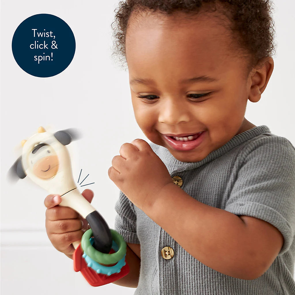 Itzy Spinner™ Rattle - Cow - Twinkle Twinkle Little One