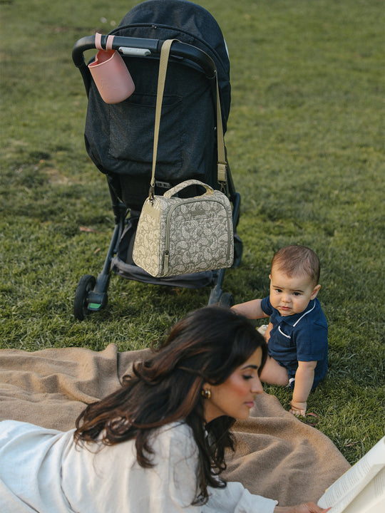 SAZAN + JUJUBE INSULATED BOTTLE BAG - PAISLEY FLORAL - Twinkle Twinkle Little One