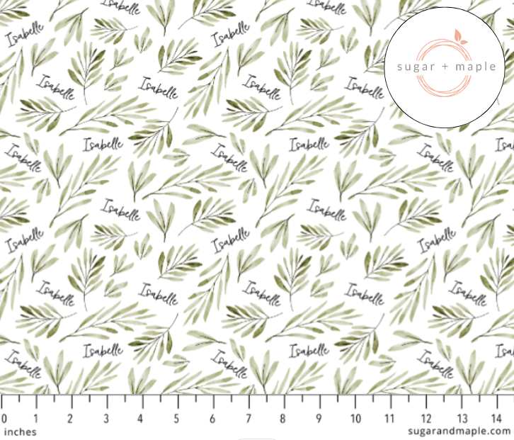 Sugar + Maple Personalized Bib | Olive Branch - Twinkle Twinkle Little One