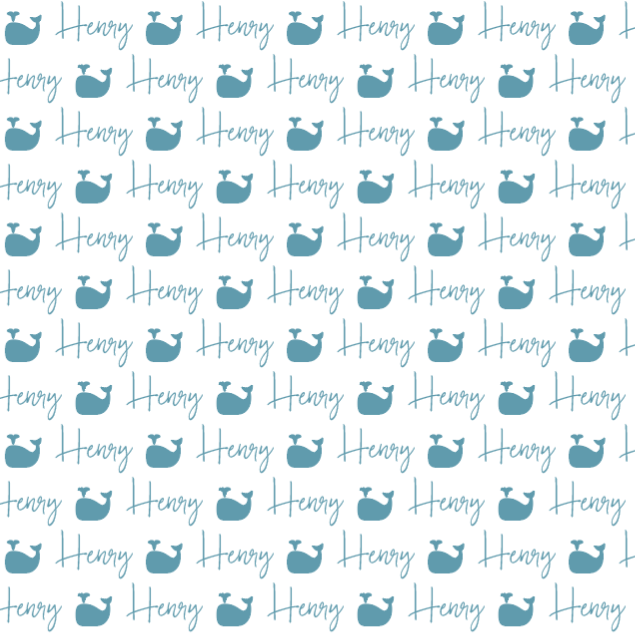 Sugar + Maple Plush Minky Fleece Personalized Blanket | Whale Icon Repeating Name - Twinkle Twinkle Little One