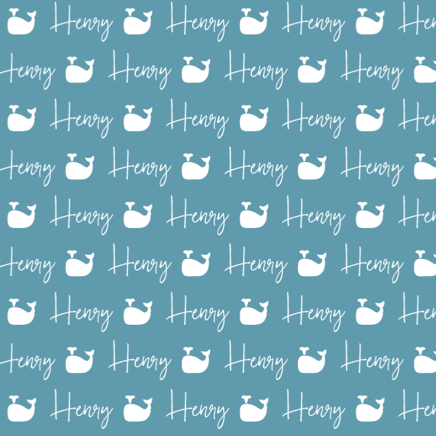 Sugar + Maple Plush Minky Fleece Personalized Blanket | Whale Icon Repeating Name - Twinkle Twinkle Little One