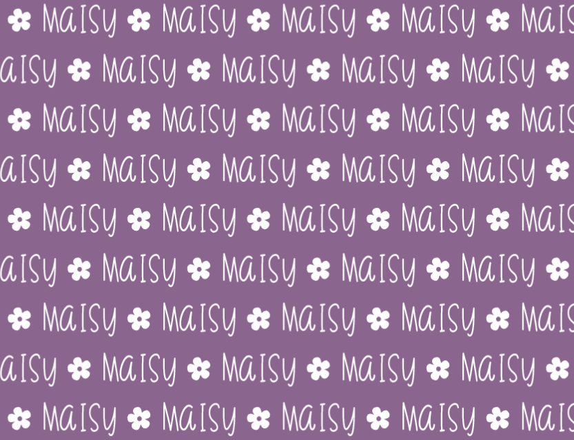 Sugar + Maple Plush Minky Fleece Personalized Blanket | Flower Icon Repeating Name - Twinkle Twinkle Little One