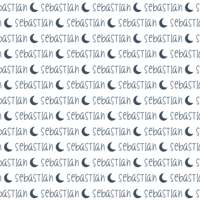 Sugar + Maple Plush Minky Fleece Personalized Blanket | Moon Icon Repeating Name - Twinkle Twinkle Little One