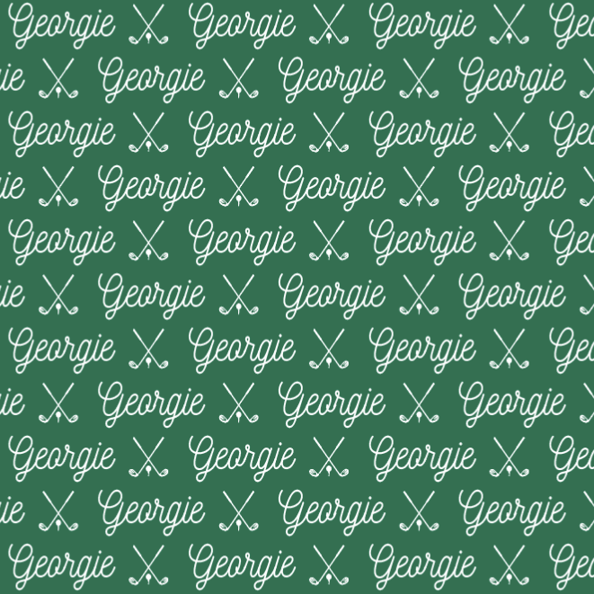 Sugar + Maple Plush Minky Fleece Personalized Blanket | Golf Icon Repeating Name - Twinkle Twinkle Little One