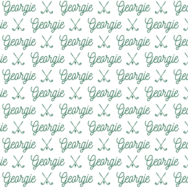 Sugar + Maple Plush Minky Fleece Personalized Blanket | Golf Icon Repeating Name - Twinkle Twinkle Little One