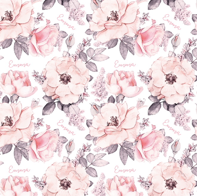 Sugar + Maple Personalized Bib | Wallpaper Floral - Twinkle Twinkle Little One