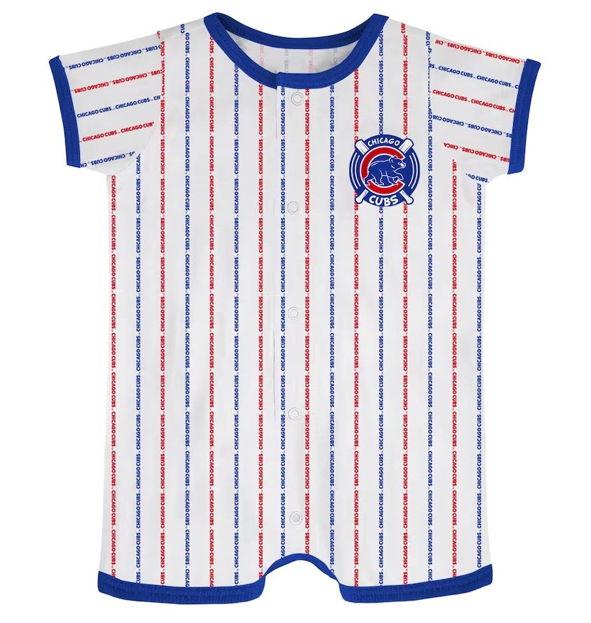 Chicago Cubs Bat Ball Short Sleeve Romper - Twinkle Twinkle Little One