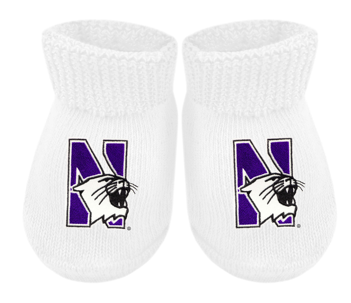 Northwestern Newborn Booties - Twinkle Twinkle Little One