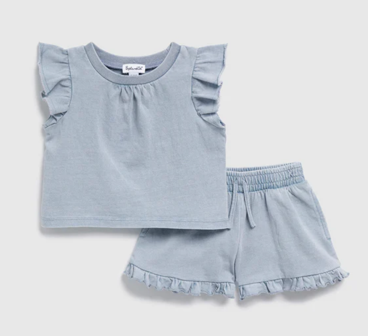 Infant Girl Indigo Short Set - Twinkle Twinkle Little One