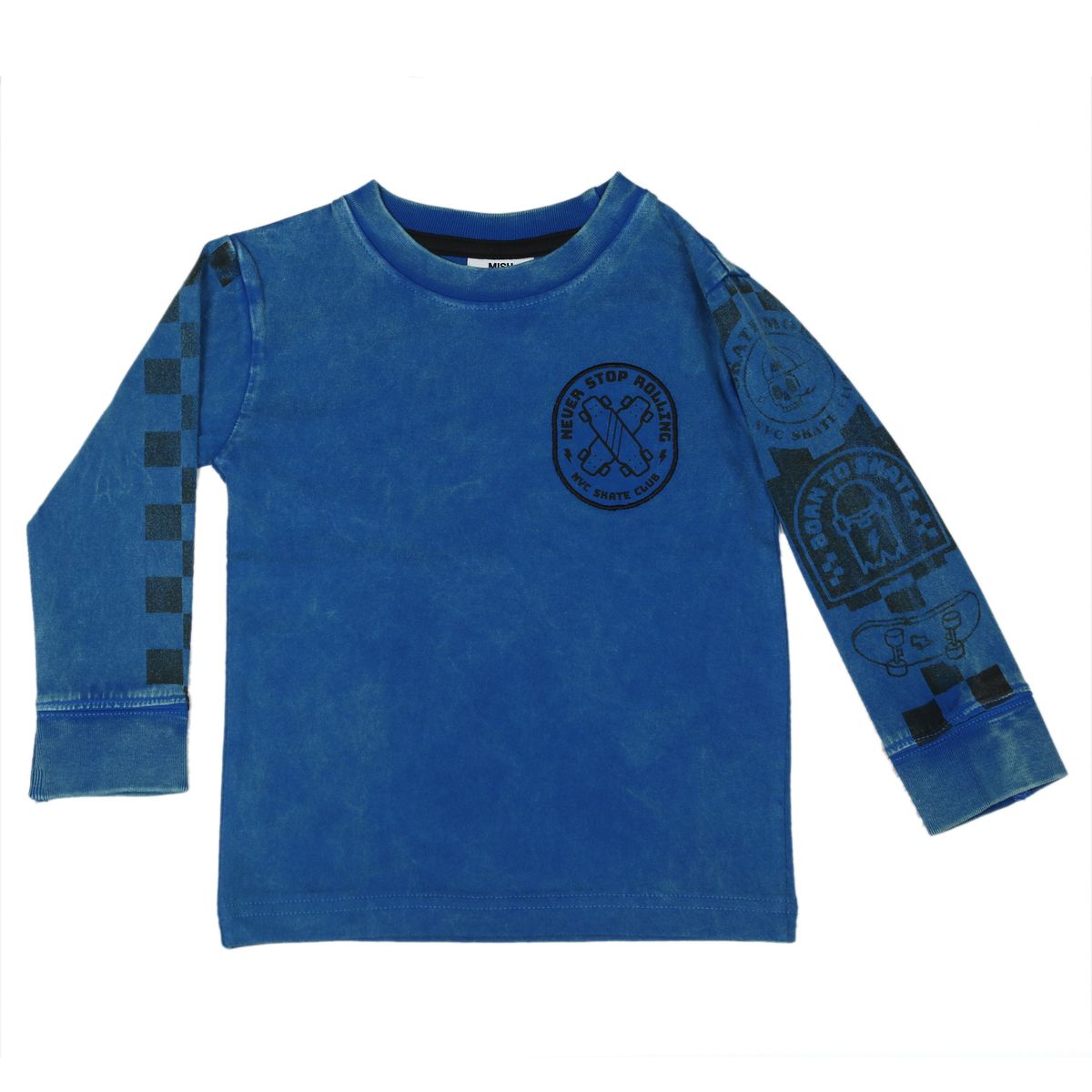 Skate Patch Enzyme Long Sleeve Tee - Twinkle Twinkle Little One
