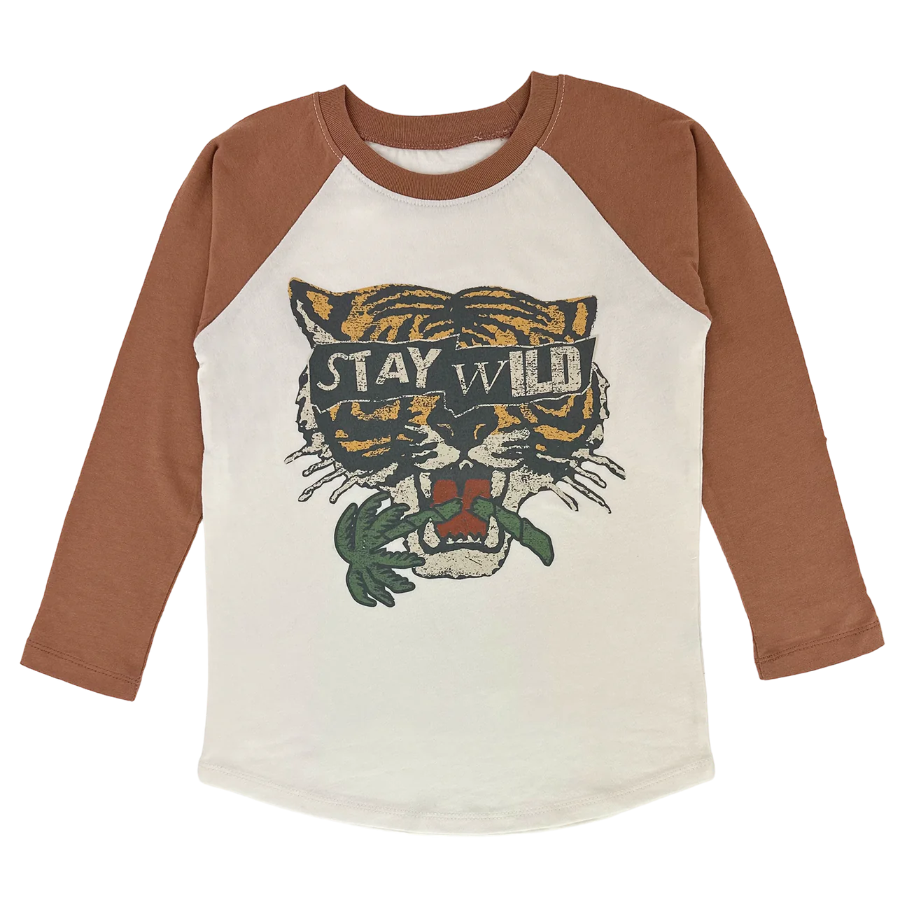 Tiny Whales Stay Wild Raglan Long Sleeve T-Shirt - Twinkle Twinkle Little One