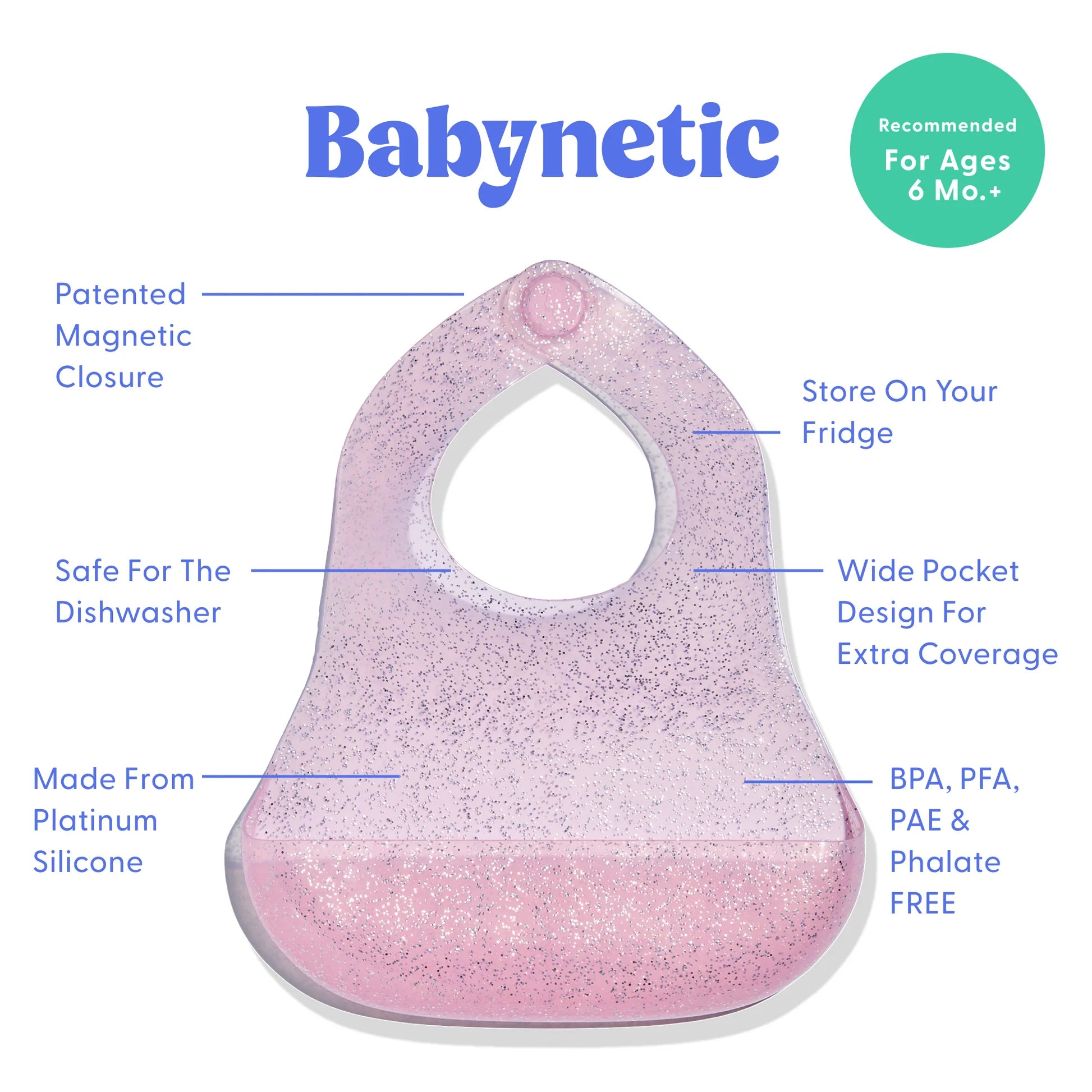 Magnetic Silicone Jelly Bib