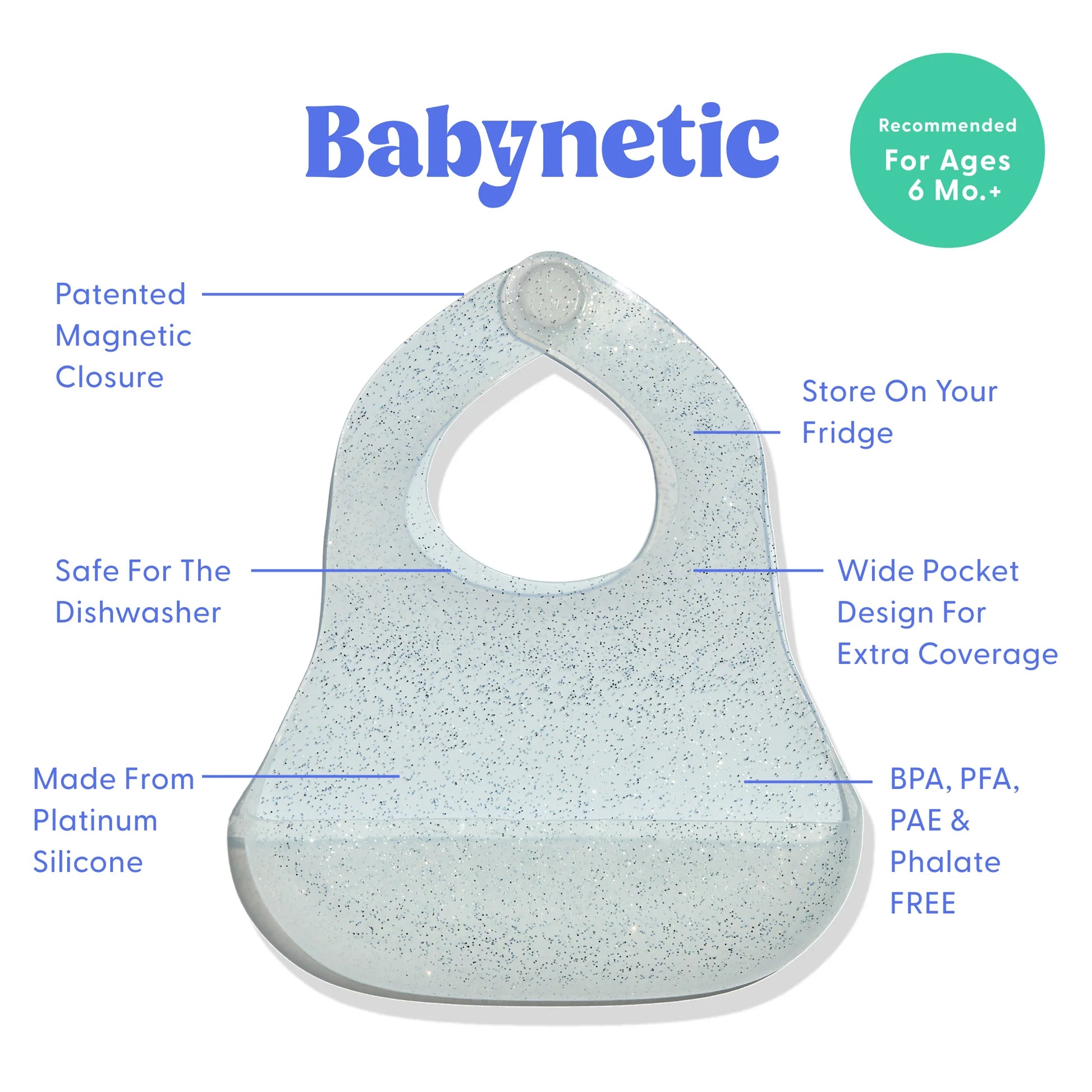 Magnetic Silicone Jelly Bib