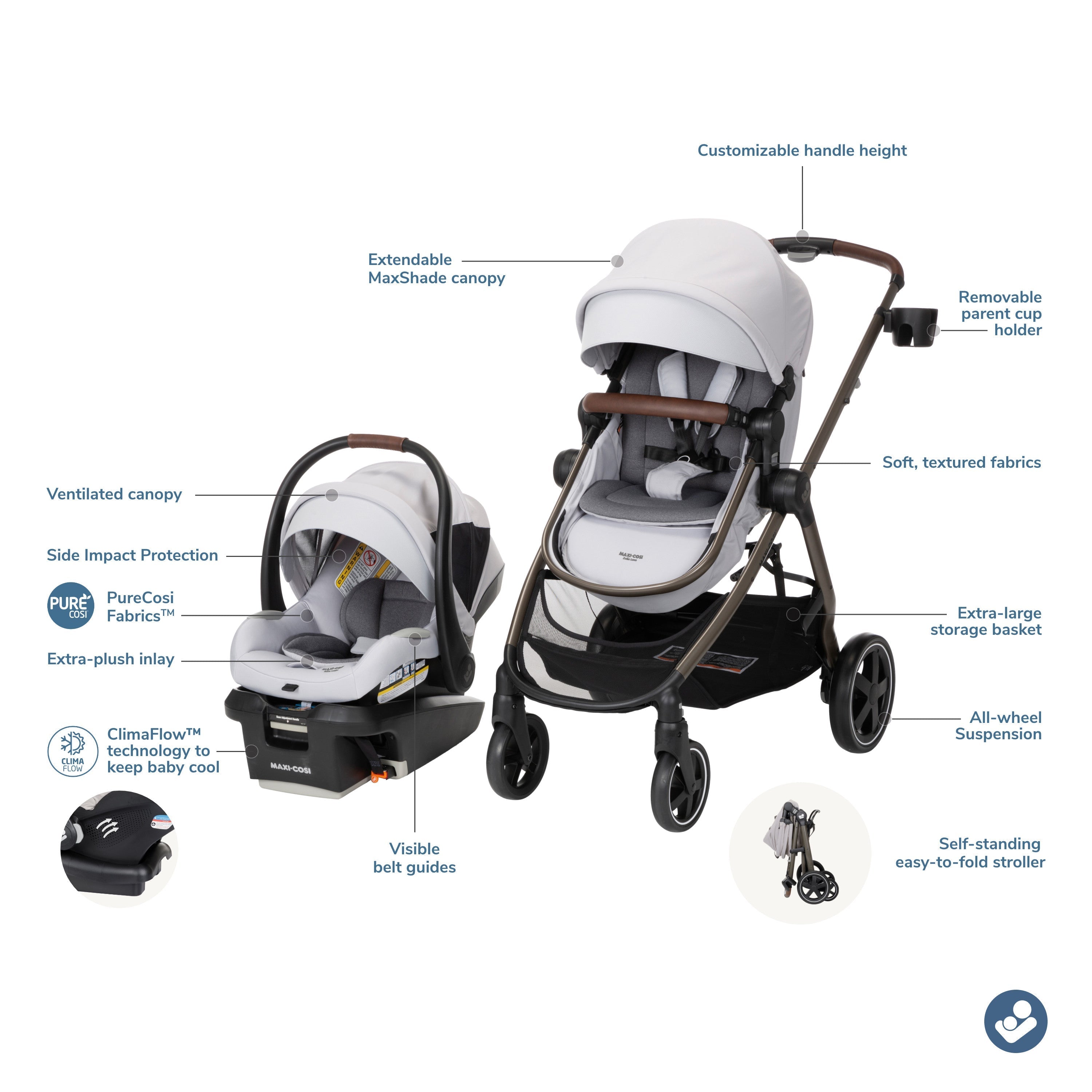 Maxi-Cosi Zelia Luxe+ 5-in-1 Modular Travel System