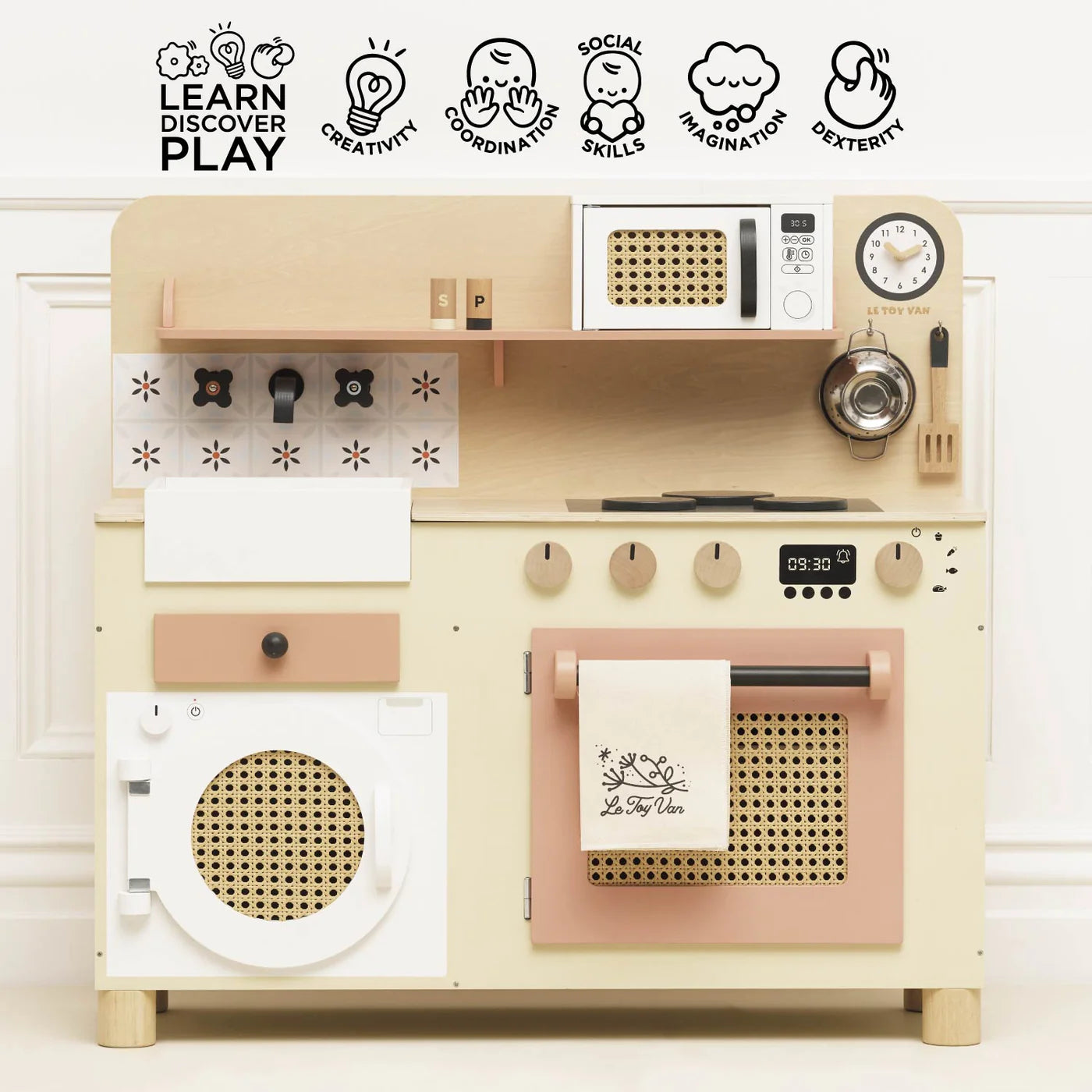 Family Size Wooden Play Kitchen