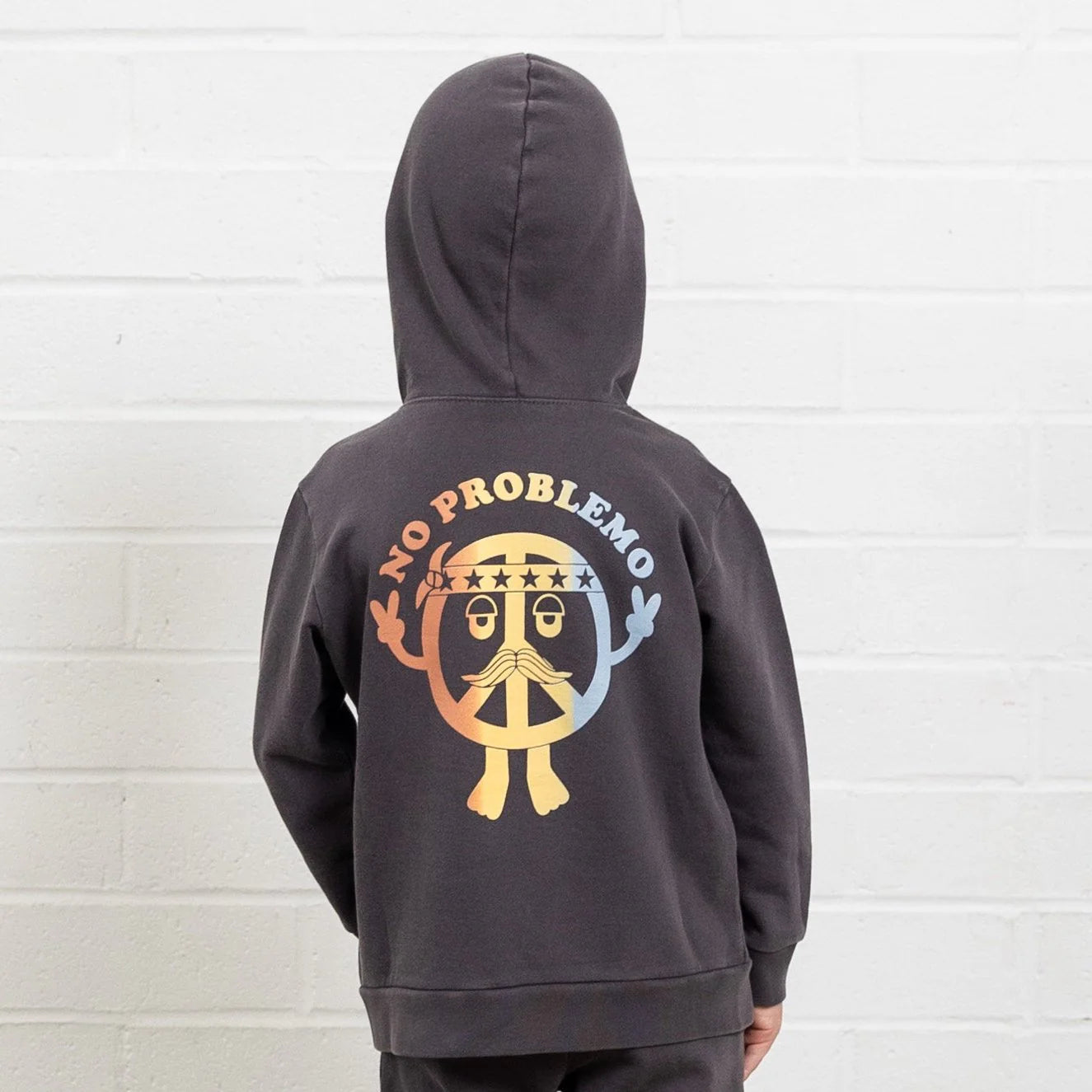 Tiny Whales No Problemo Hoodie - Mineral Black - Twinkle Twinkle Little One