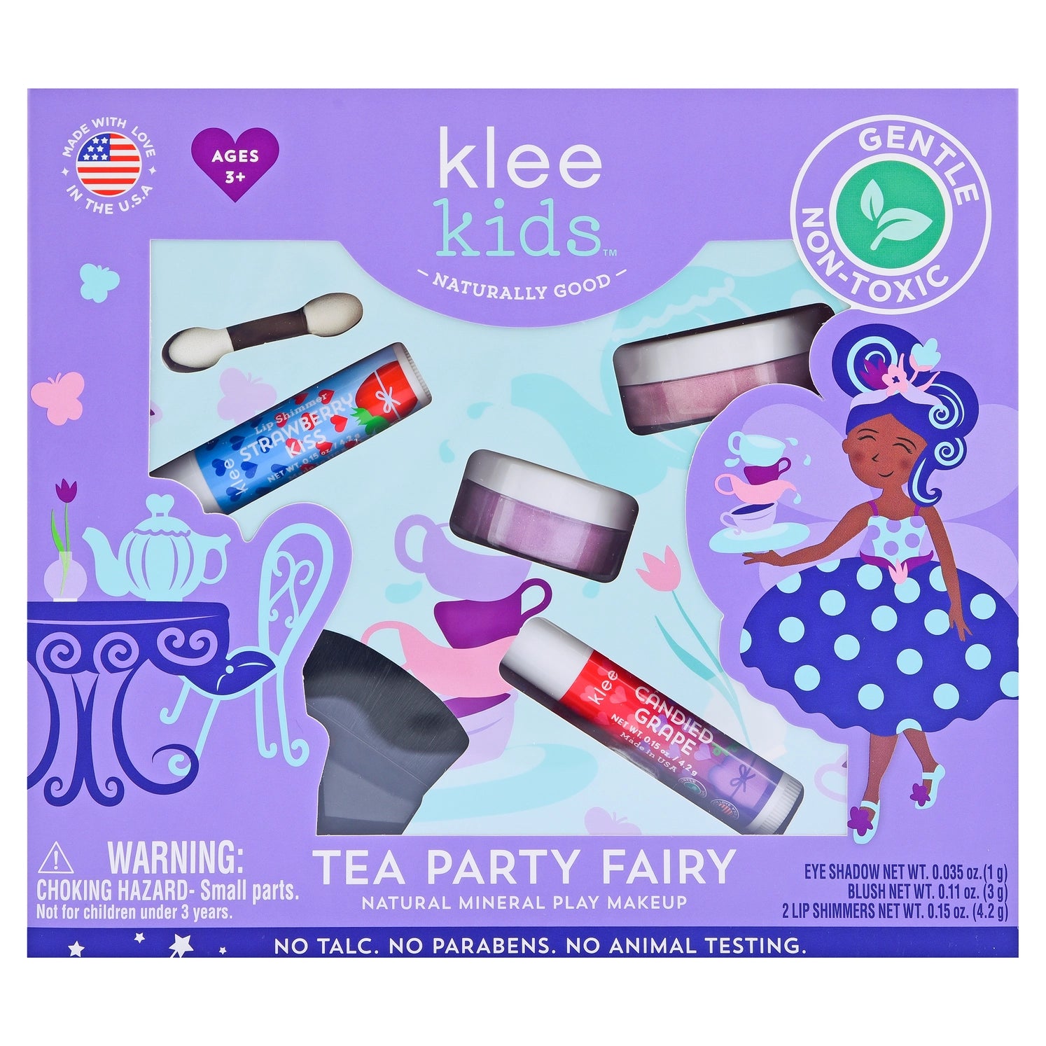 Tea Party Fairy - Klee Kids Natural Mineral Play Makeup Kit - Twinkle Twinkle Little One