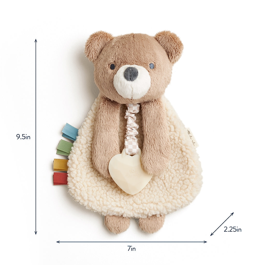 Itzy Lovey™ Plush And Teether Toy - Theo the Bear - Twinkle Twinkle Little One