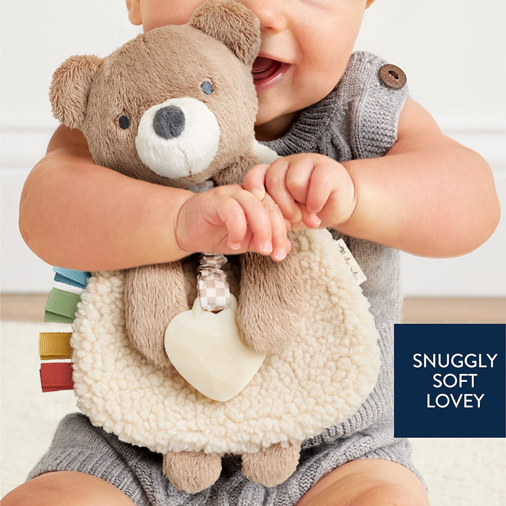 Itzy Lovey™ Plush And Teether Toy - Theo the Bear - Twinkle Twinkle Little One