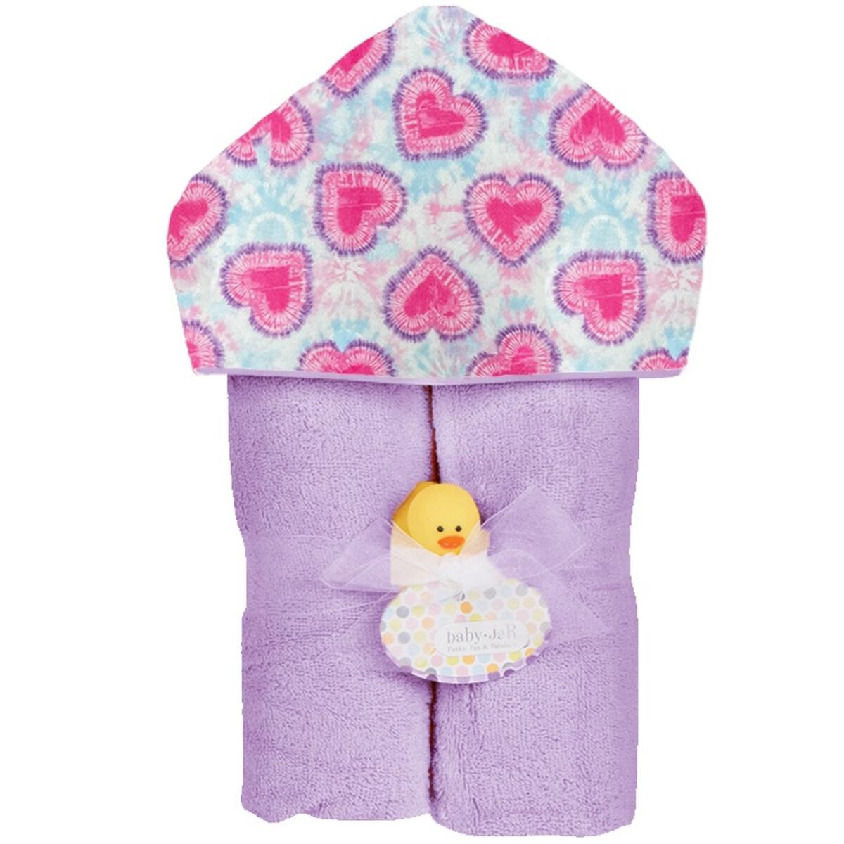 Tie Dye Heart Plush Deluxe Hooded Towel - Twinkle Twinkle Little One