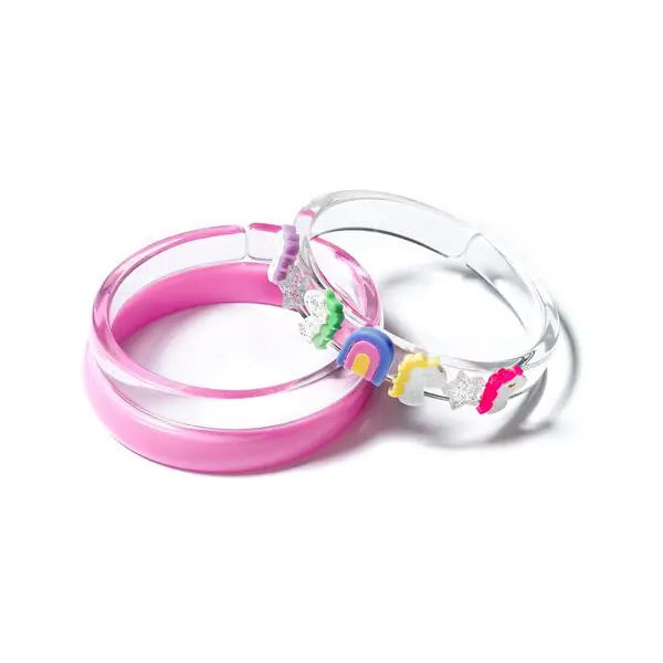 Unicorn & Stars Pink Bangles (Set of 3) - Twinkle Twinkle Little One