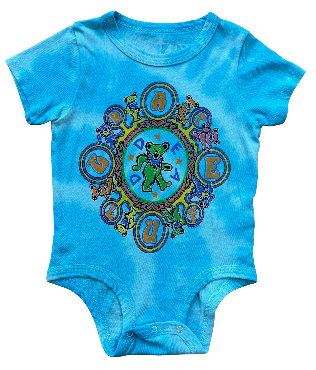 Grateful Dead Kaleidoscope Onesie - Blue Tie Dye