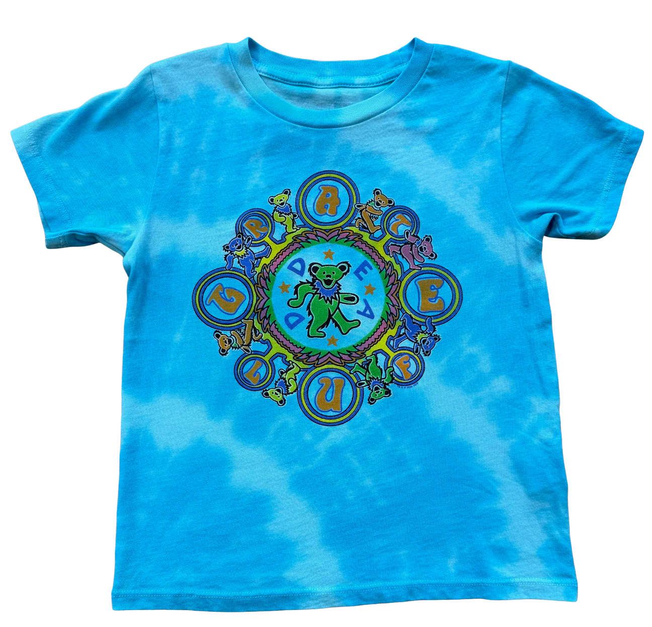 Grateful Dead Kaleidoscope Tee - Blue Tie Dye