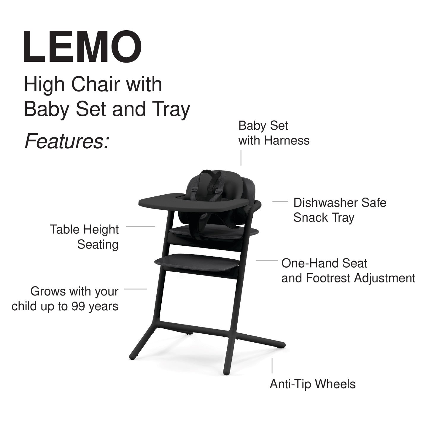 Cybex Lemo 2 High Chair 3-in-1 Set - Twinkle Twinkle Little One