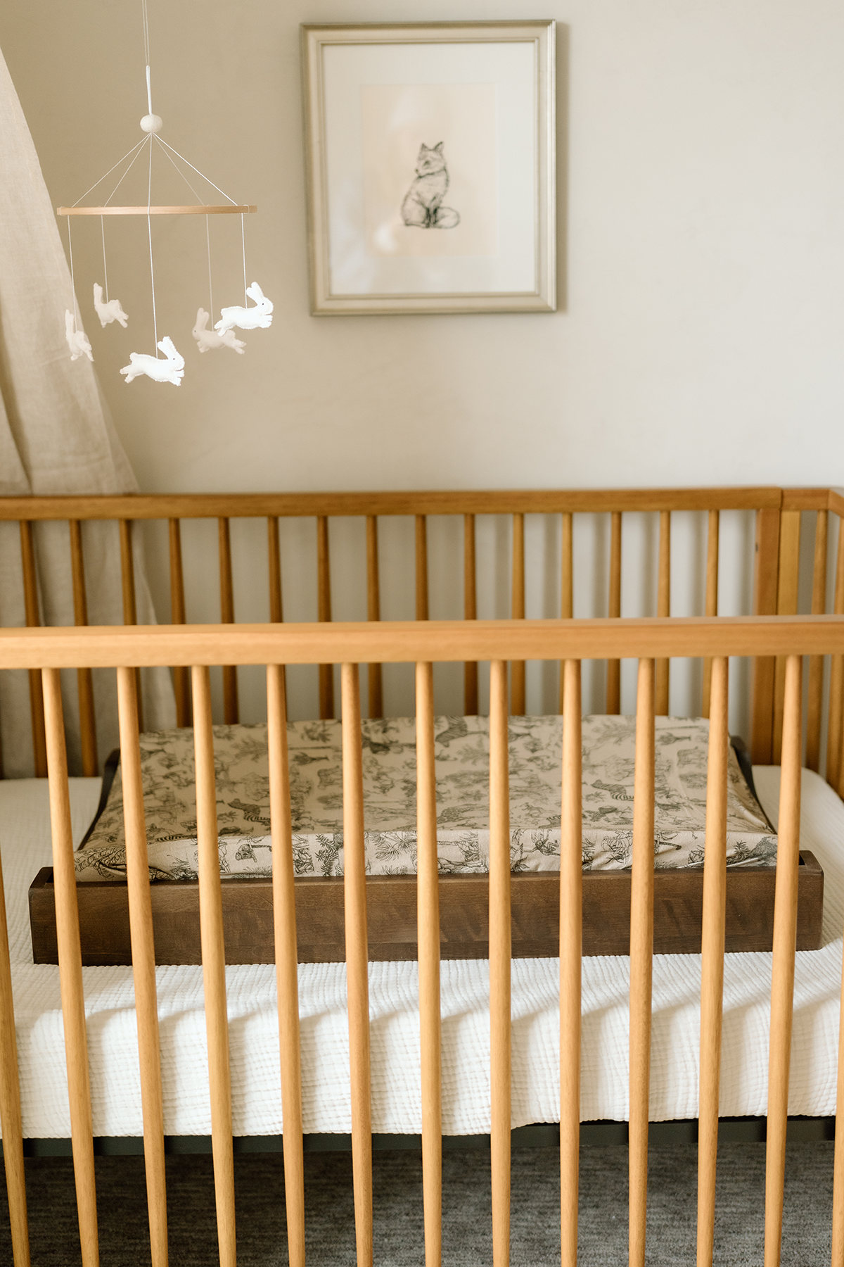 'Vintage Safari' Changing Pad Cover - Twinkle Twinkle Little One