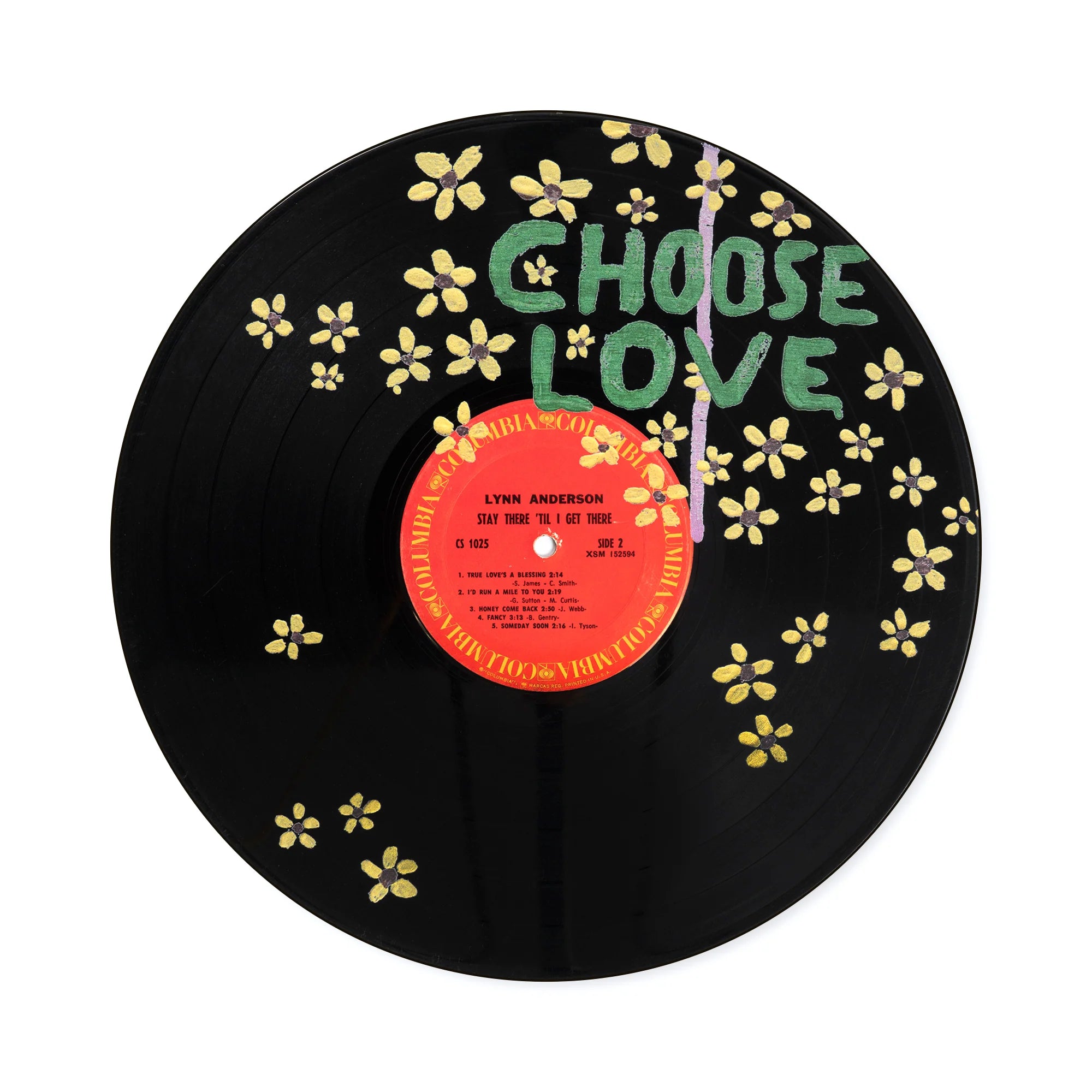 Choose Love Yellow Flowers Vinyl Record