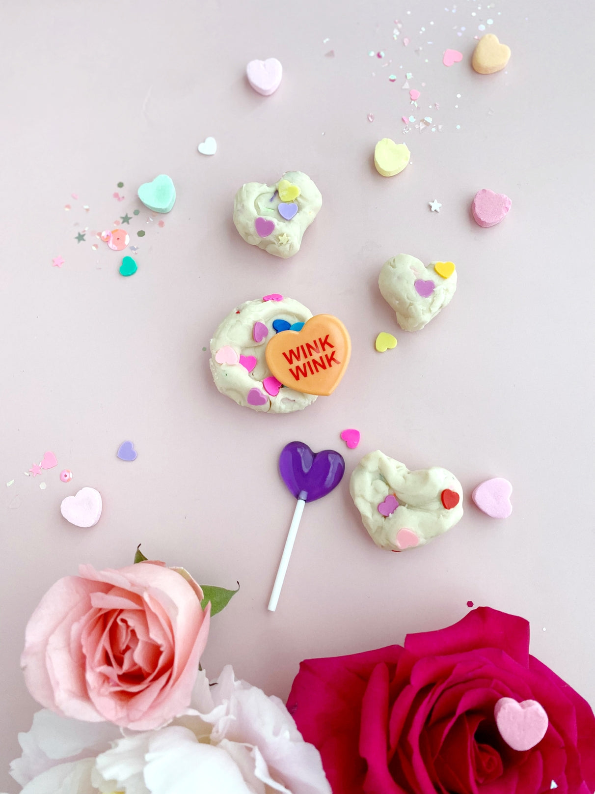 Valentine Candy Hearts Mini Dough To Go - Twinkle Twinkle Little One