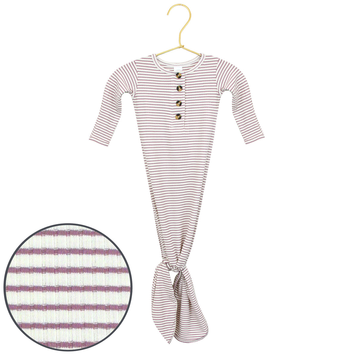 Lou Lou & Company Vivian Ribbed Knotted Gown - Twinkle Twinkle Little One