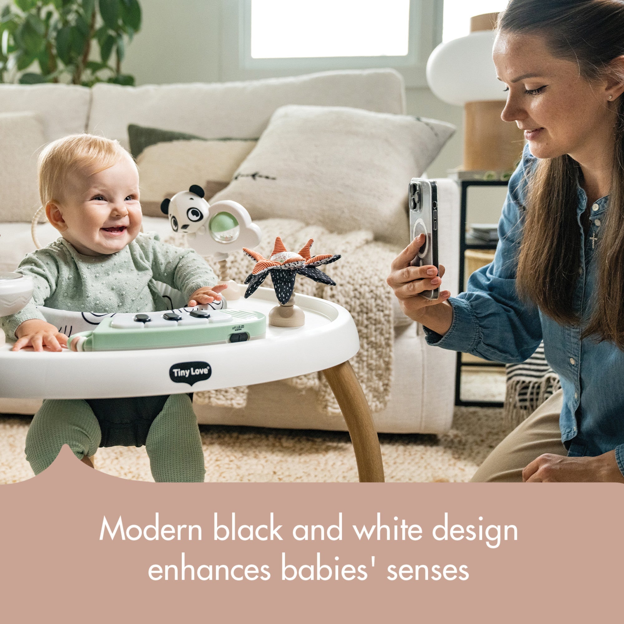 Tiny Love 5-in-1 Black & White Stationary Activity Center - Twinkle Twinkle Little One