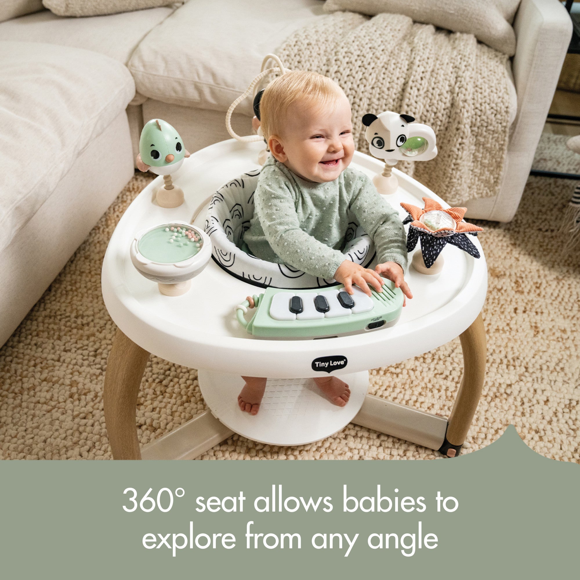 Tiny Love 5-in-1 Black & White Stationary Activity Center - Twinkle Twinkle Little One