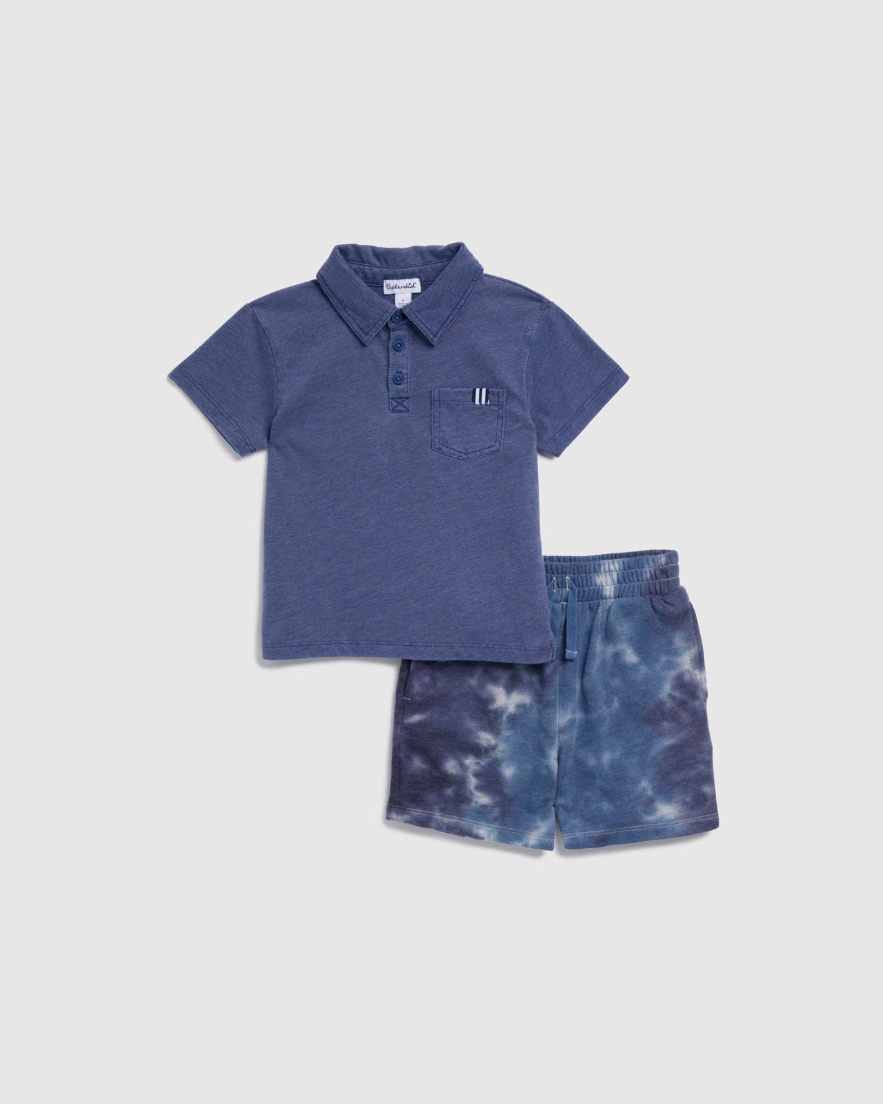 Toddler Boy Ripple Tie Dye Short Set - Twinkle Twinkle Little One