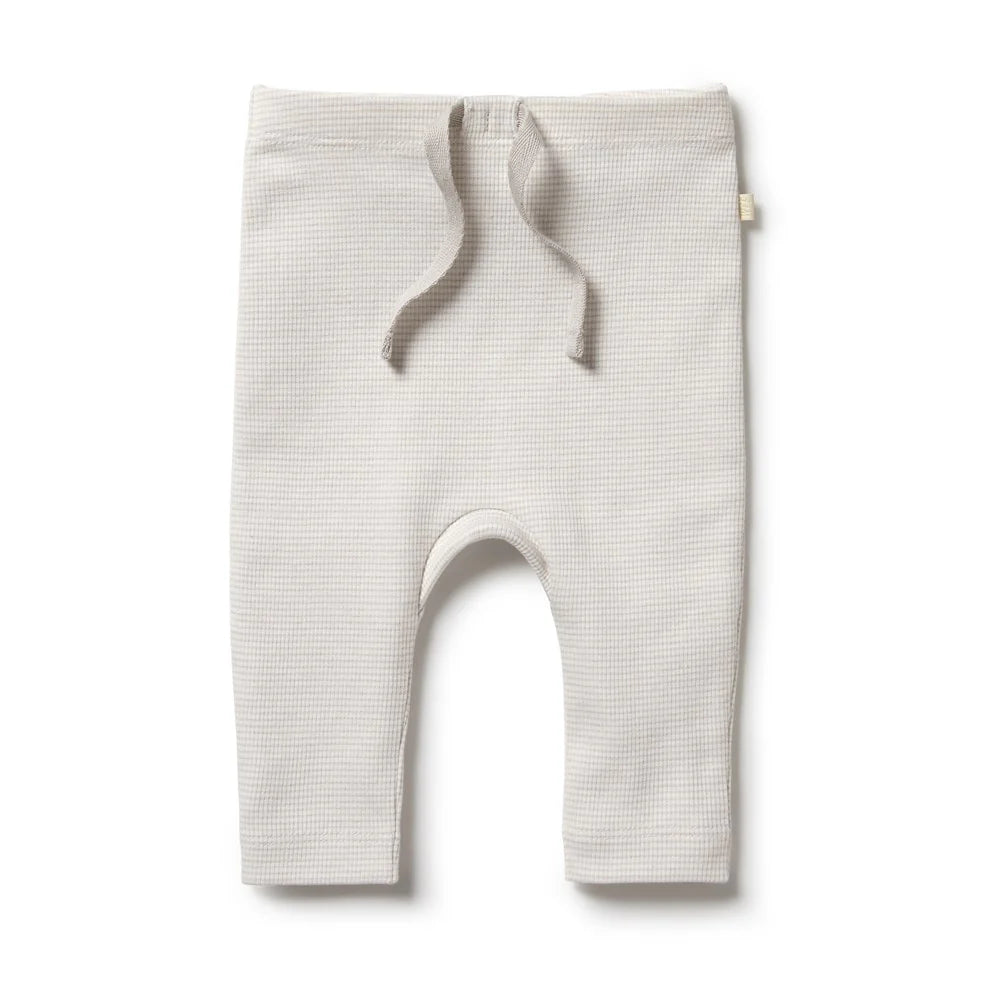Organic Stripe Rib Long Sleeved Top & Legging Set - Oatmeal - Twinkle Twinkle Little One