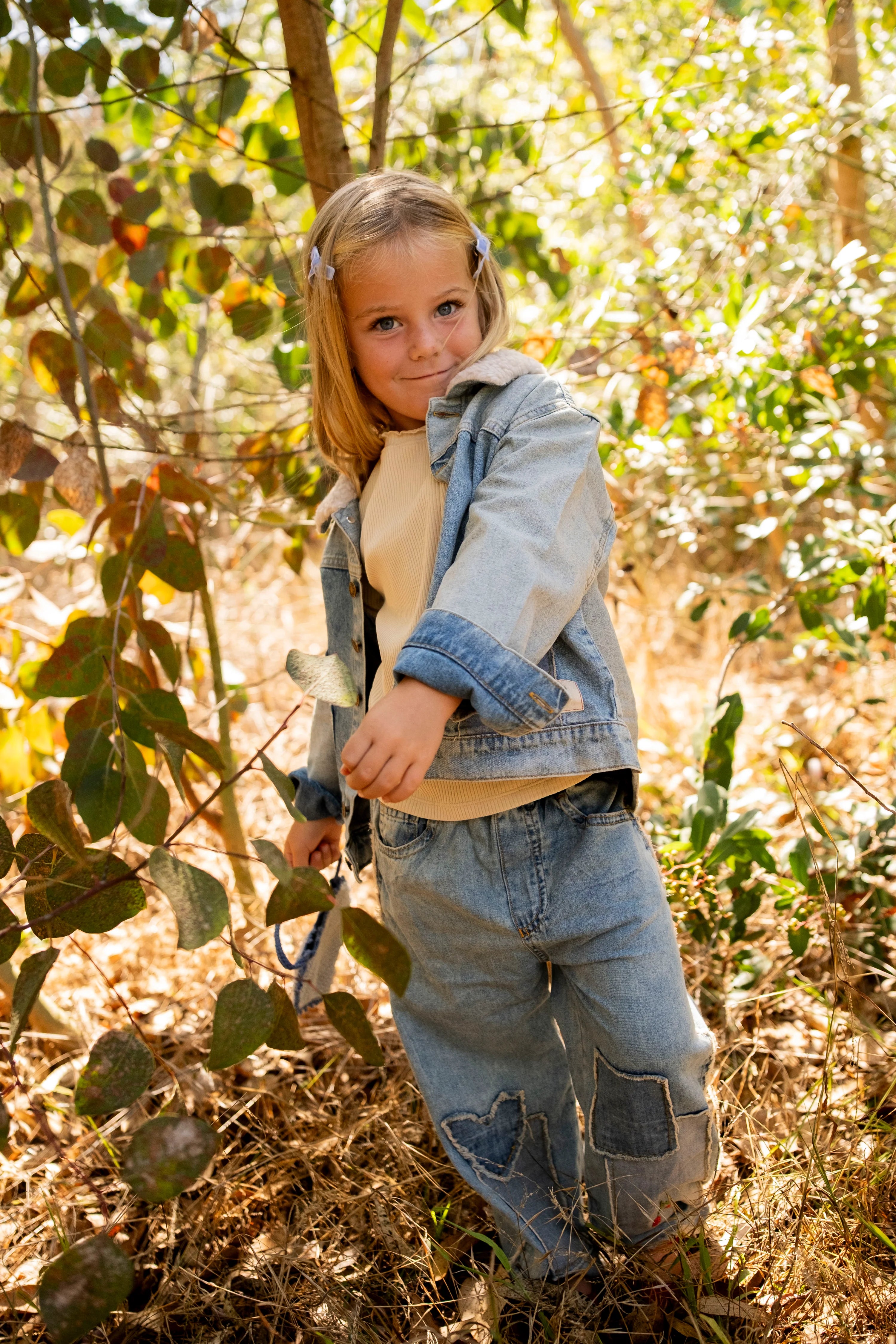 Patchwork Heart Pants - Denim - Twinkle Twinkle Little One
