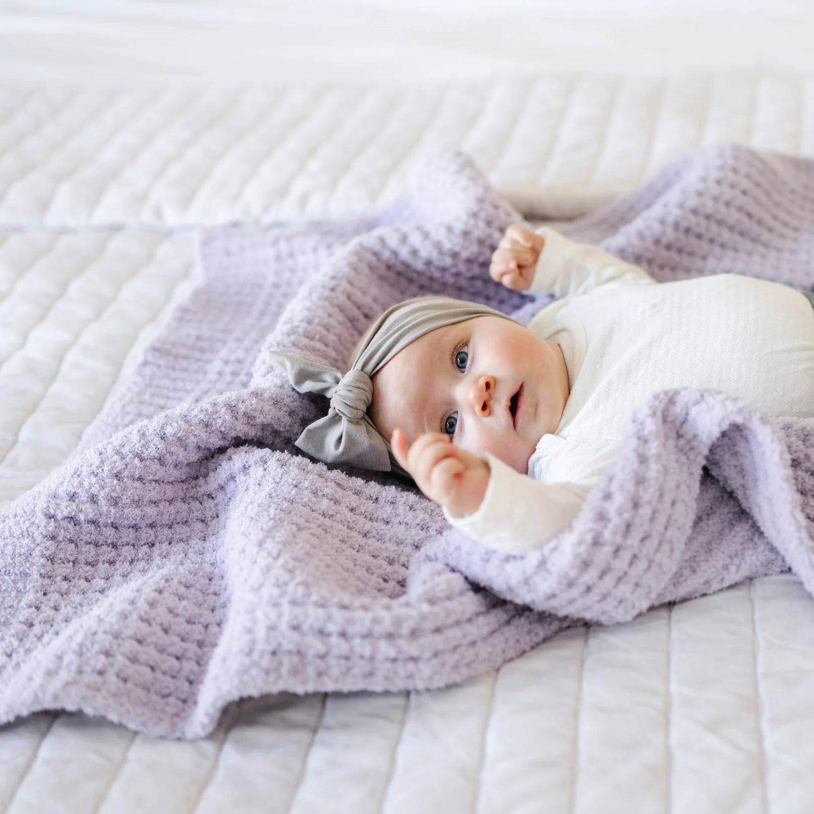 Waffle Knit Receiving Blanket - Twinkle Twinkle Little One