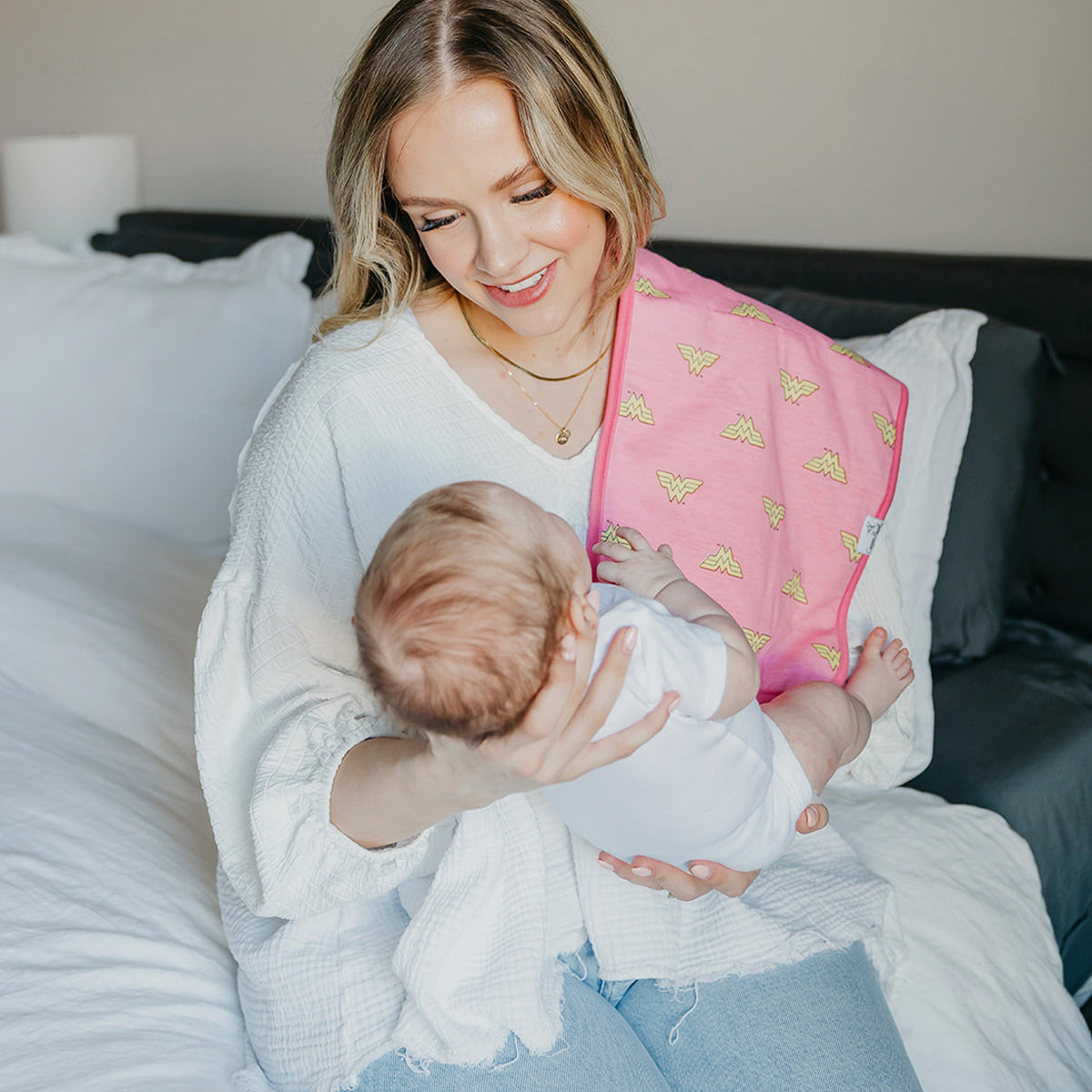 Wonder Woman Premium Burp Cloths - Twinkle Twinkle Little One