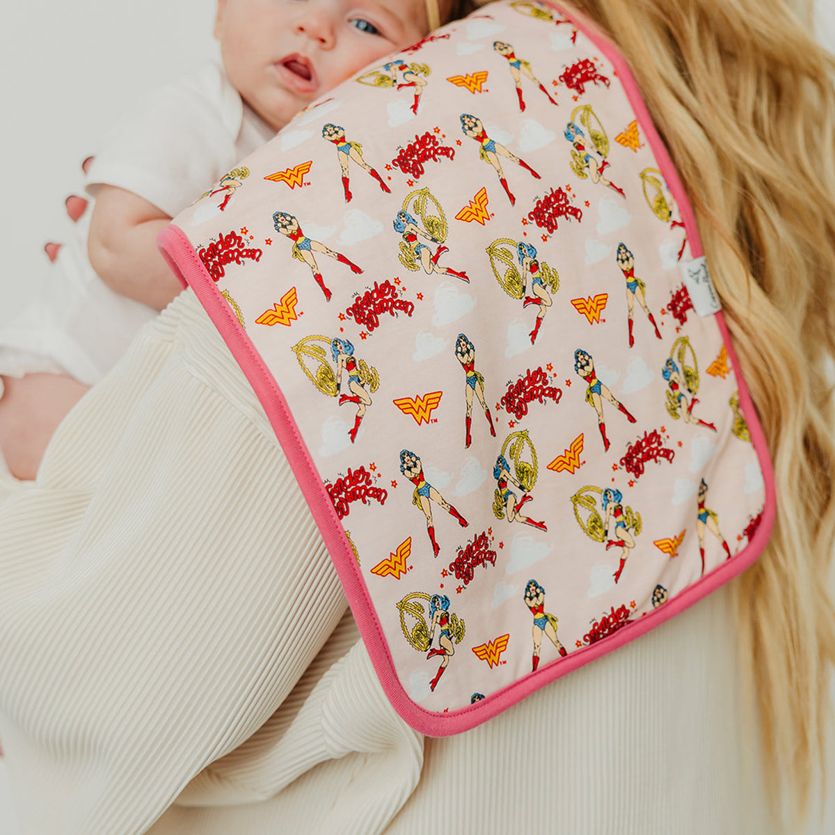 Wonder Woman Premium Burp Cloths - Twinkle Twinkle Little One