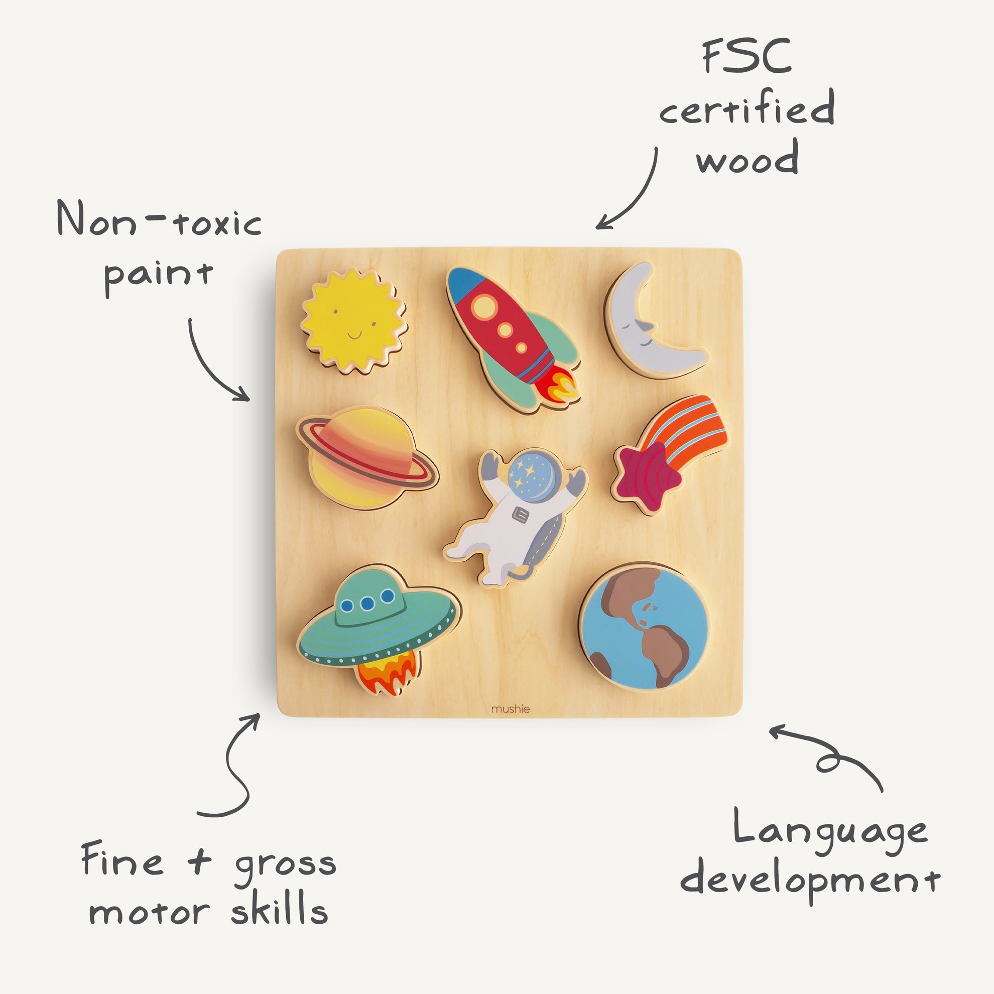 Wooden Space Puzzle - Twinkle Twinkle Little One