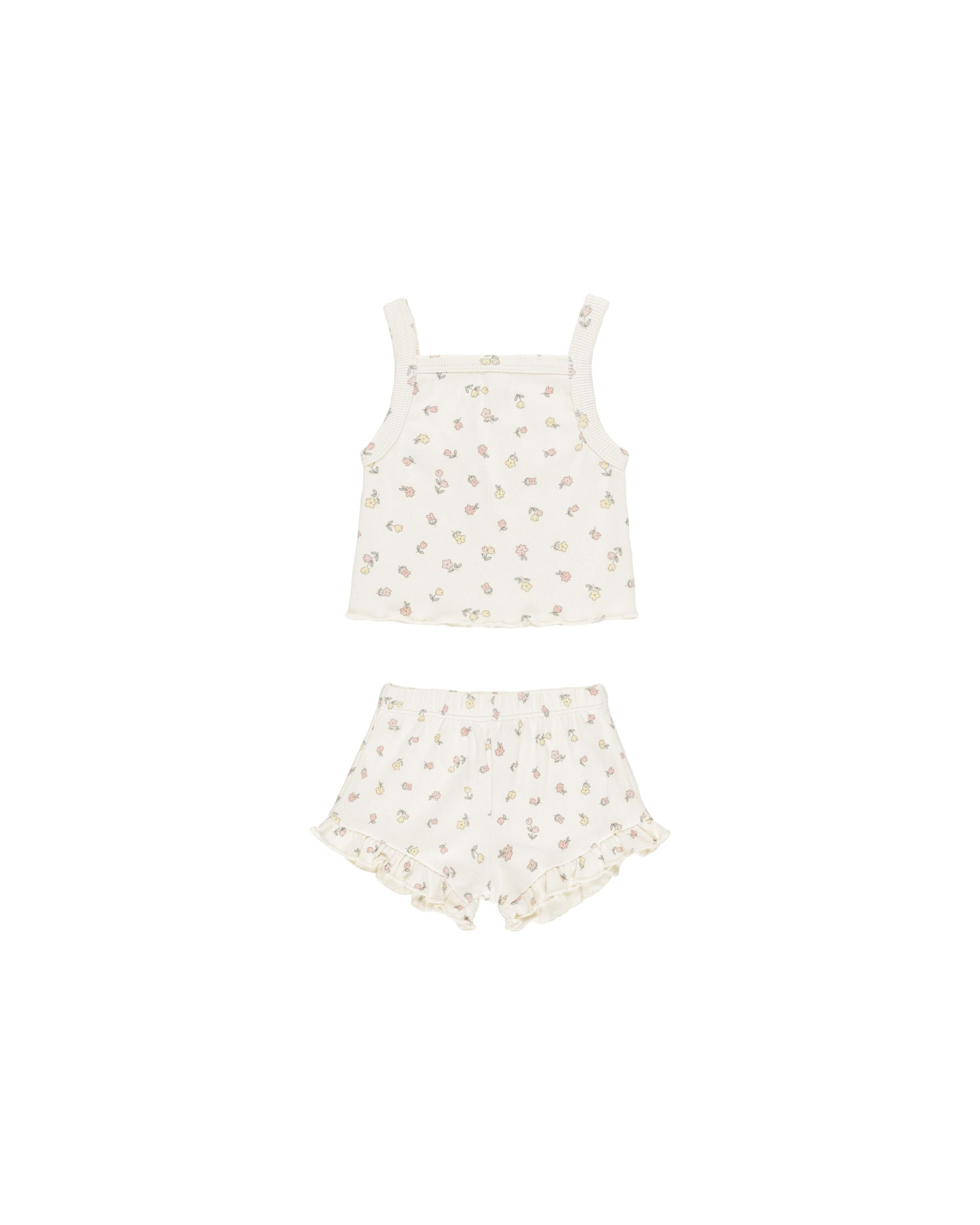 Evie Tank + Shortie Set - Fleur - Twinkle Twinkle Little One