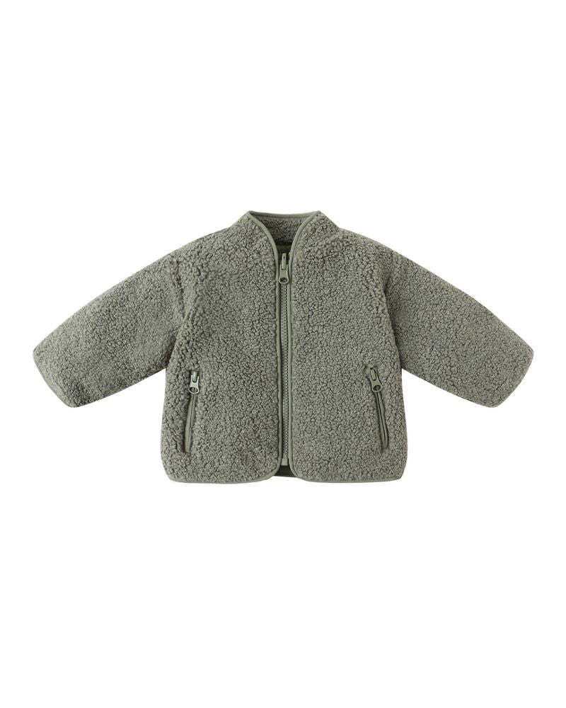 Shearling Zip Jacket || Forest - Twinkle Twinkle Little One