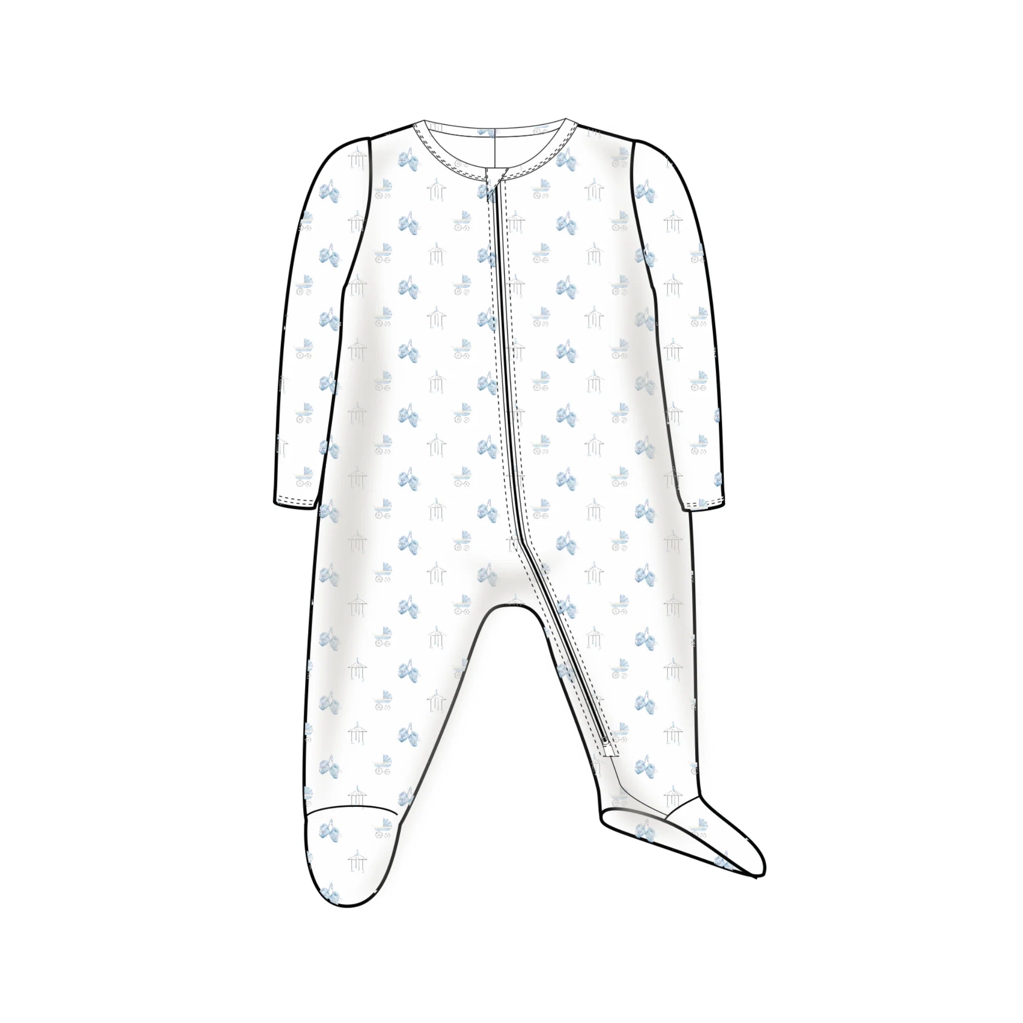 ZIPPER FOOTIE - Boy Carriage