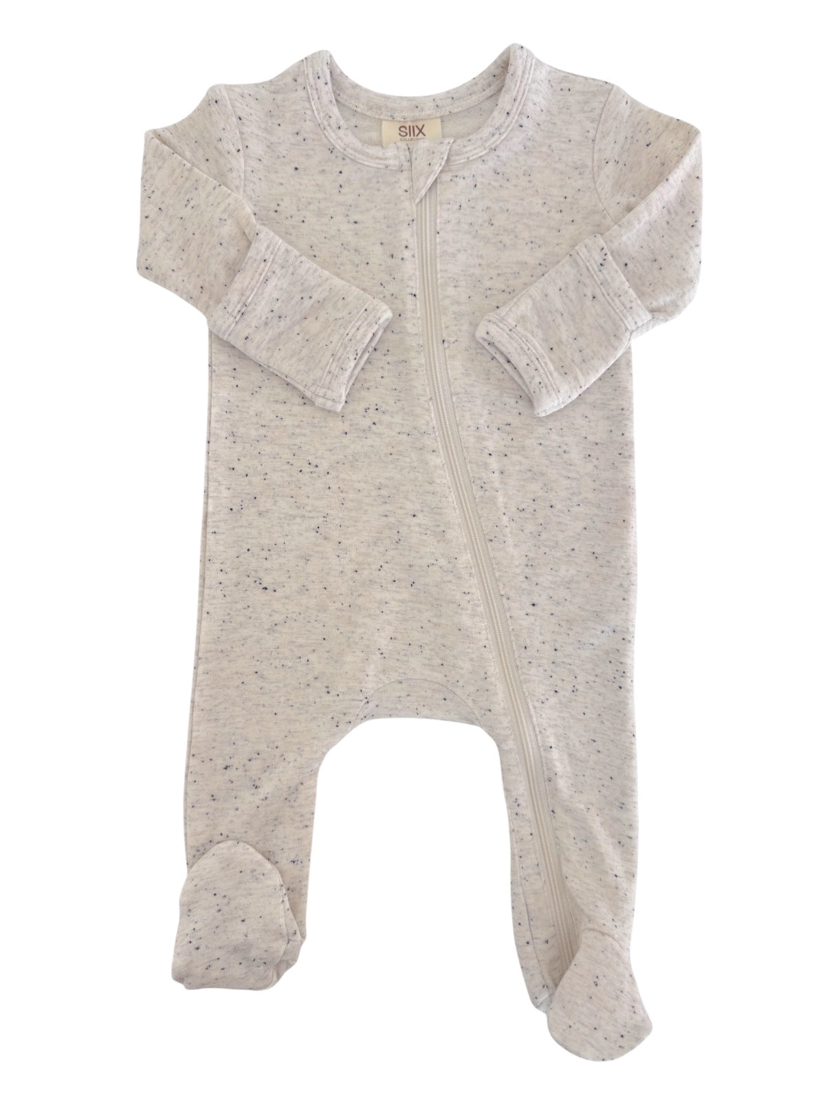 Newborn Dove Speckle 2-Way Zip Footie - Twinkle Twinkle Little One