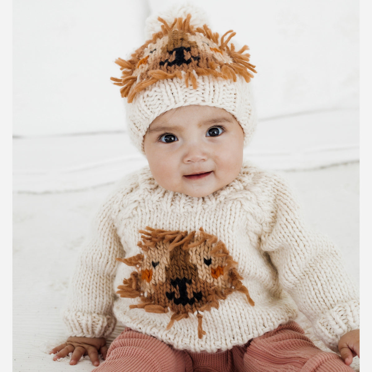 Lion Hand Knit Beanie Hat