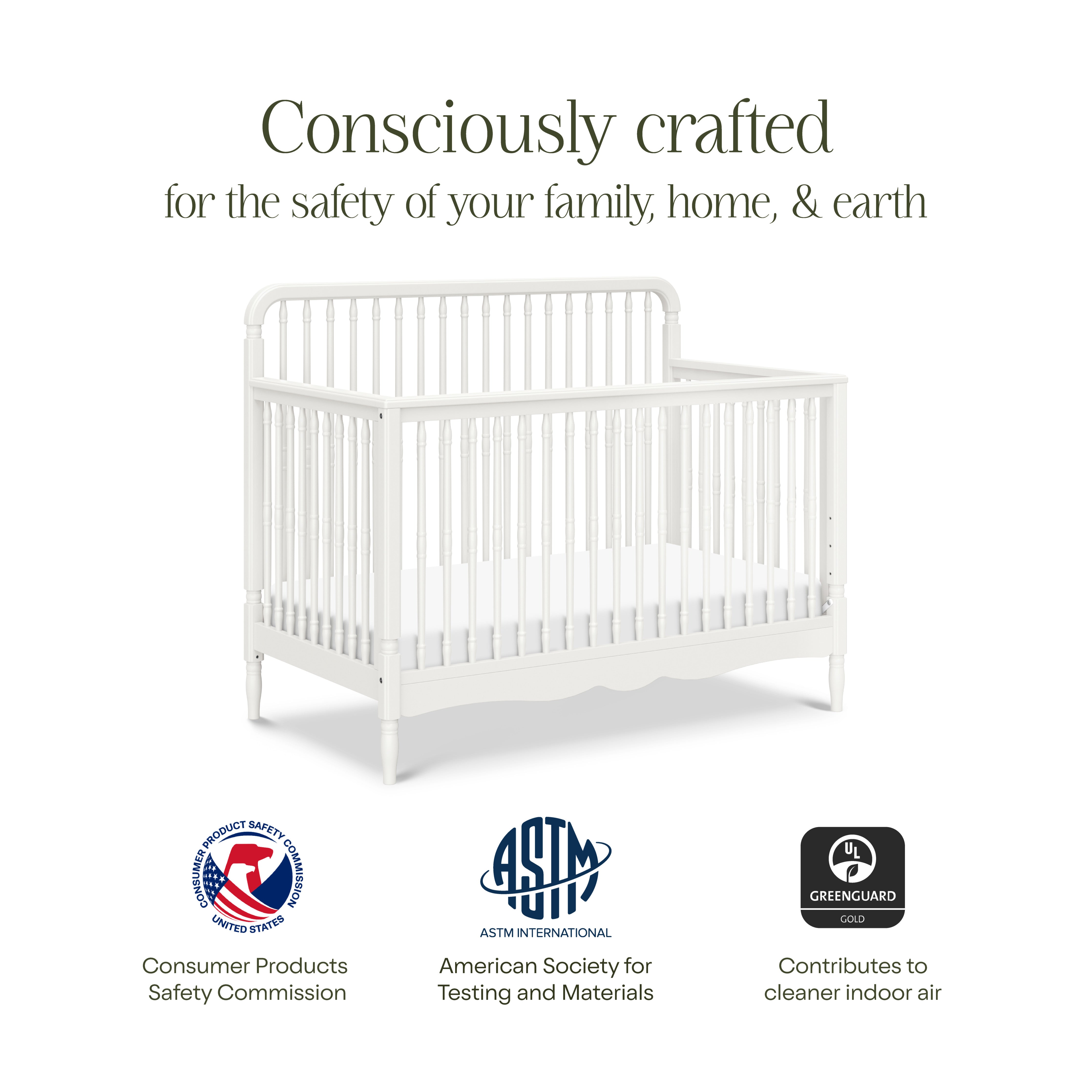 Namesake Liberty 4-in-1 Convertible Spindle Crib - Twinkle Twinkle Little One