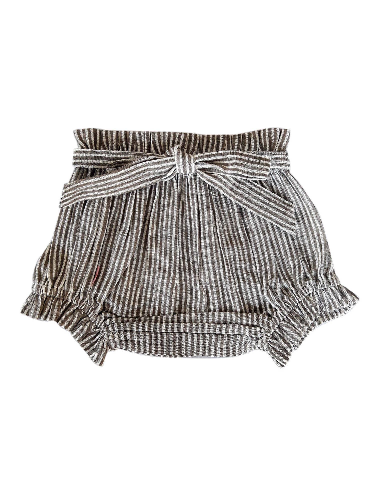 Striped Cotton Woven Baby Shorts - Twinkle Twinkle Little One